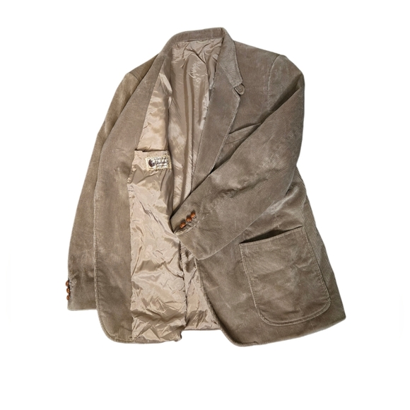 Vtg 1970s Woodward’s “A Man’s World” Made in Canada Corduroy Blazer Size 46 - Picture 2 of 14